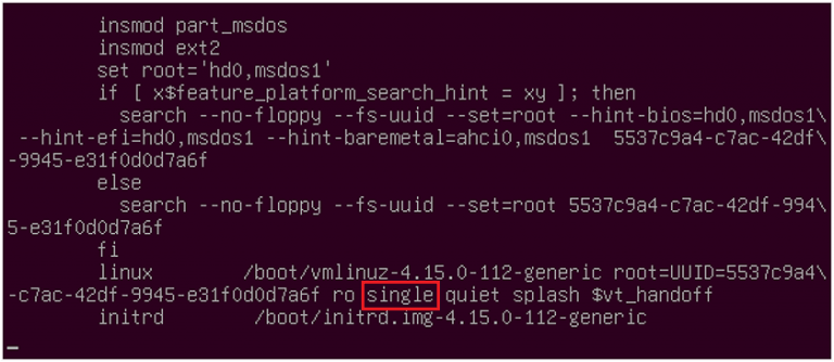 resetting-lost-root-password-in-ubuntu-when-single-fails